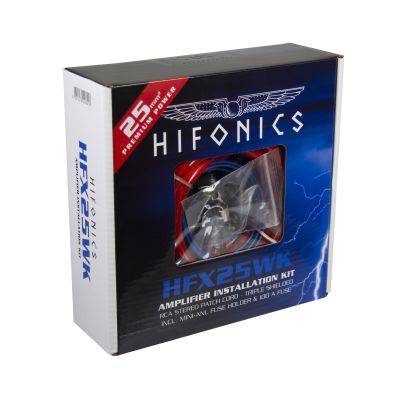 HiFonics HFX25WK - zestaw przewodów do montażu wzmacniacza, przekrój 25mm2
