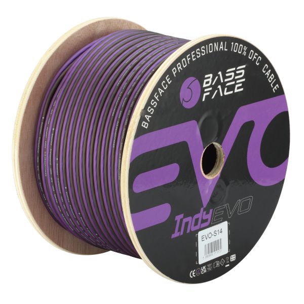 Bassface EVO-S14 - przewód głośnikowy 14AWG, czysta miedź OFC, przekrój 2x2,08 mm2, rolka 100 metrów