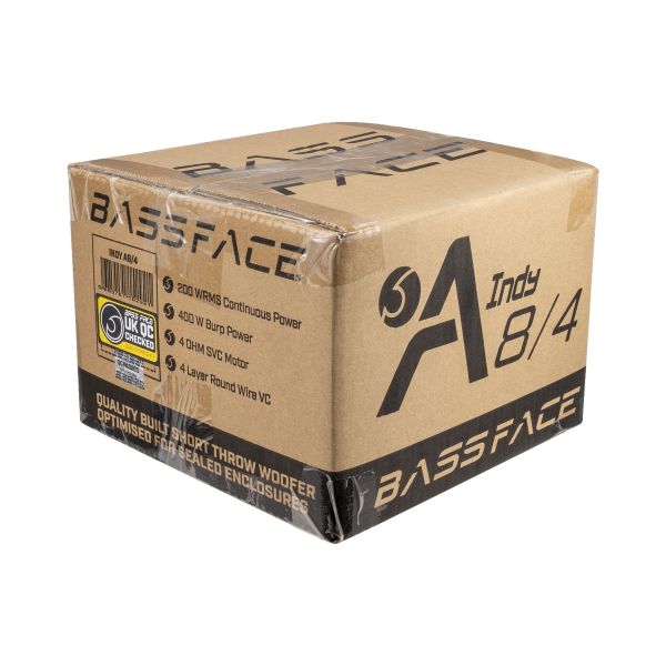 Bassface INDY A8/4 - subwoofer średnica 8 cali - 20 cm, moc 200 Wat RMS, Impedancja 4 Ohm
