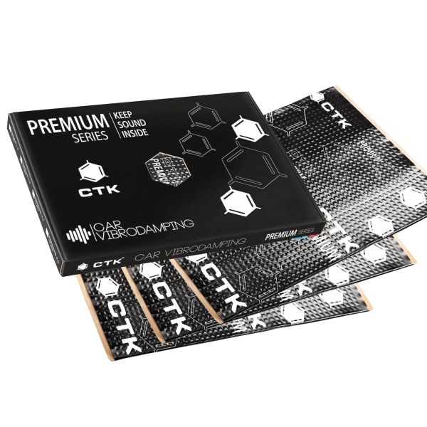 CTK Premium 1.8 Box - mata tłumiąca 1.8 mm, 16 szt  37x50 cm 2,96 m2 wykończenie czarne aluminium