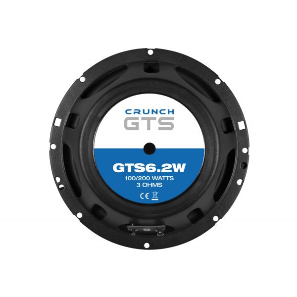 Crunch GTS6.2W - głośniki średnio-niskotonowe, średnica 165 mm, moc RMS 100 Wat, impedancja 3 Ohm