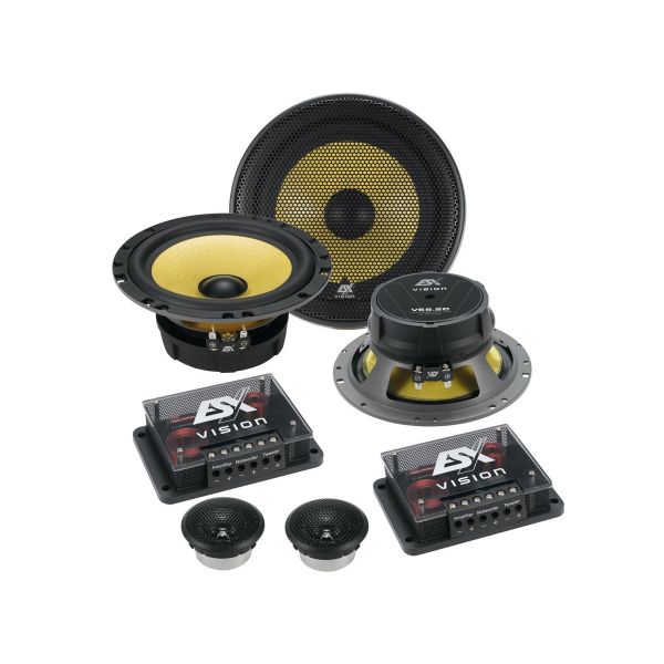 ESX VE6.2C - system odseparowany, średnica midbasu 165 mm, moc RMS 125 Wat