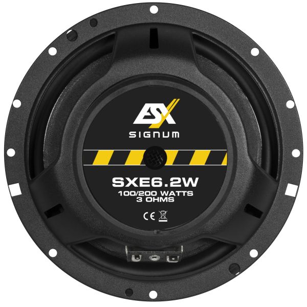 ESX SXE6.2W  - głośniki niskotonowe, średnica 165 mm, moc RMS 100 Wat, impedancja 3 Ohm