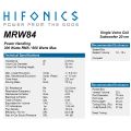 HiFonics MRW84 - głośnik samochodowy