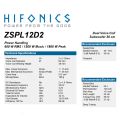HiFonics ZSPL12D2 - subwoofer samochodowy