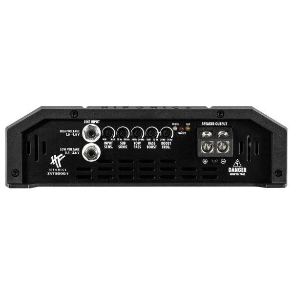 HiFonics ZXT2000/1 - wzmacniacz jednokanałowy,  moc RMS 1 x 2000 Wat przy 1 Ohm