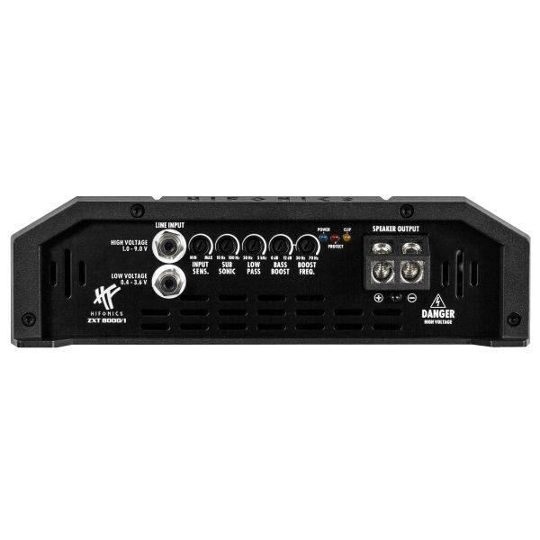 HiFonics ZXT8000/1 - wzmacniacz jednokanałowy,  moc RMS 1 x 8000 Wat przy 1 Ohm