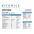 HiFonics ZRX10D2 - subwoofer samochodowy