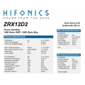 HiFonics ZRX12D2 - subwoofer samochodowy