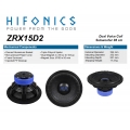 HiFonics ZRX15D2 - subwoofer samochodowy