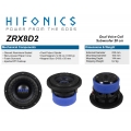 HiFonics ZRX8D2 - subwoofer samochodowy