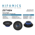 HiFonics ZST10D4 - subwoofer średnica  250 mm, moc 300 Wat RMS, Impedancja 2x4 Ohm