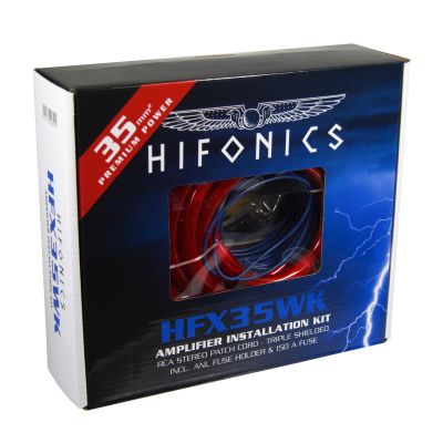 HiFonics HFX35WK - zestaw przewodów do montażu wzmacniacza, przekrój 35mm2