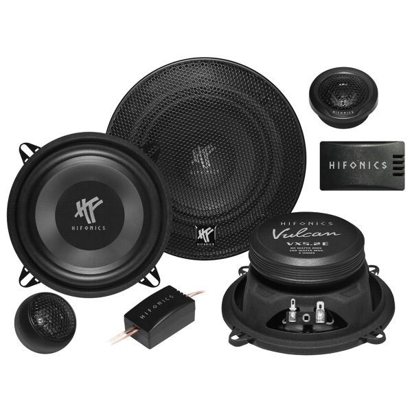 HiFonics VX5.2E - głośniki odseparowane, średnica midbasu 130 mm, moc RMS 80 Wat