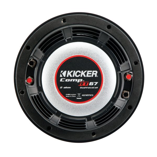 Kicker 48CWRT674 - subwoofer, średnica 6 cali - 165 mm, moc RMS 150 Wat, Impedancja 2x4 Ohm