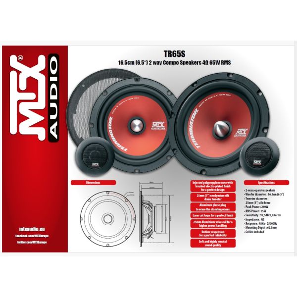 MTX TR65S - głośniki
