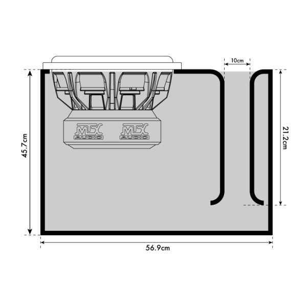 MTX TX812 - subwoofer, średnica 12 cali - 30 cm,