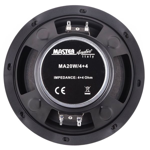 Master Audio MA20W/4+4  - głośniki niskotonowe, średnica 20 cm Impedancja 2x4 Ohm - sztuka
