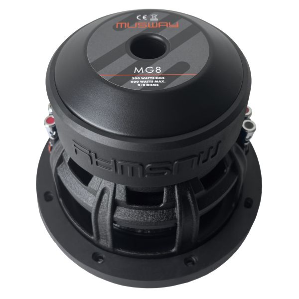 Musway MG8 - subwoofer średnica  200 mm, moc 300 Wat RMS, Impedancja 2x2 Ohm