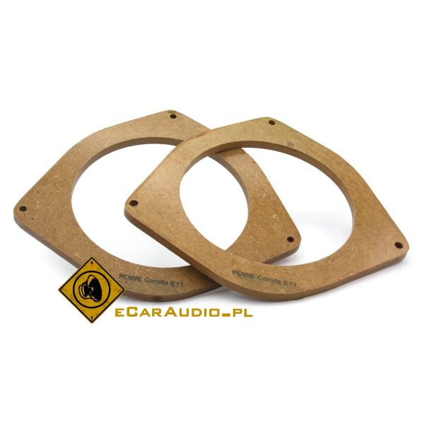 Dystanse głośnikowe z MDF D13 - Toyota Corolla E11 1997->2002, przednie drzwi