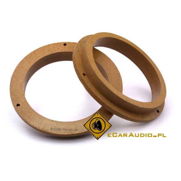 Dystanse głośnikowe z MDF D37 - Fiat Panda 2003->, tylne drzwi