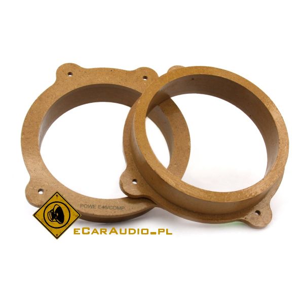 Dystanse głośnikowe z MDF D58 - BMW E46 Compact, przednie drzwi