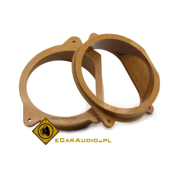 Dystanse głośnikowe z MDF D60 - Peugeot 207 drzwi przednie