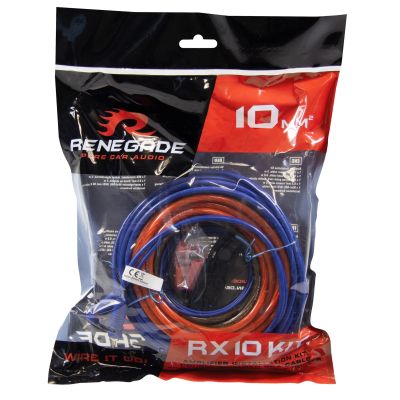 Renegade RX10KIT - zestaw przewodów do montażu wzmacniacza, przekrój 10mm2