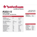 Rockford Fosgate R2D2-12 - subwoofer, średnica 12 cali - 30 cm, Impedancja 2x2 Ohm