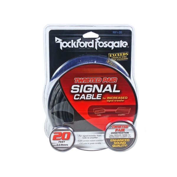 Rockford Fosgate RFI-20 - przewód sygnałowy RCA, długość 6 m