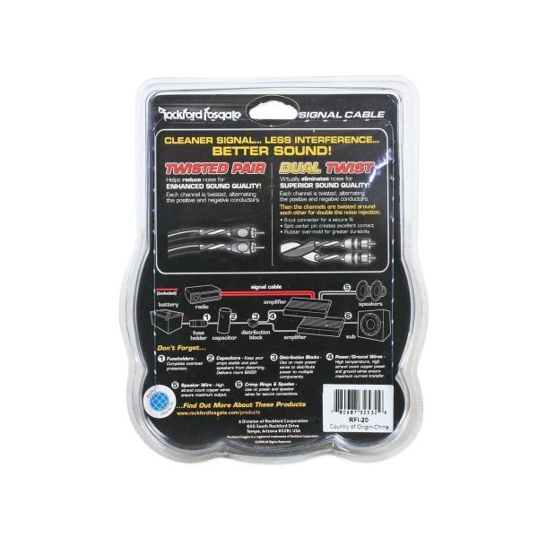 Rockford Fosgate RFI-20 - przewód sygnałowy RCA