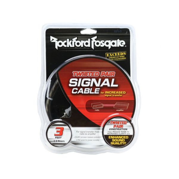 Rockford Fosgate RFI-3 - przewód sygnałowy RCA, długość 0,9 m
